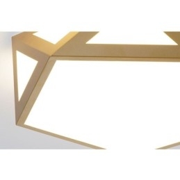 Plafoniera LED da soffitto geometrica dorata in acrilico a filo