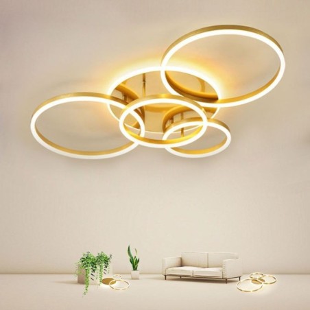 Plafoniera LED da soffitto Halo Ring in acrilico a montaggio a filo