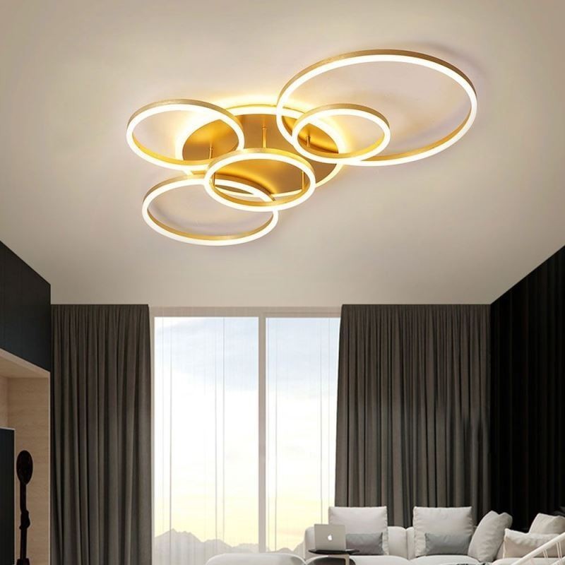 Plafoniera LED da soffitto Halo Ring in acrilico a montaggio a filo