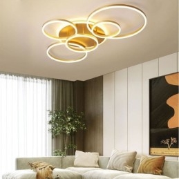 Plafoniera LED da soffitto Halo Ring in acrilico a montaggio a filo
