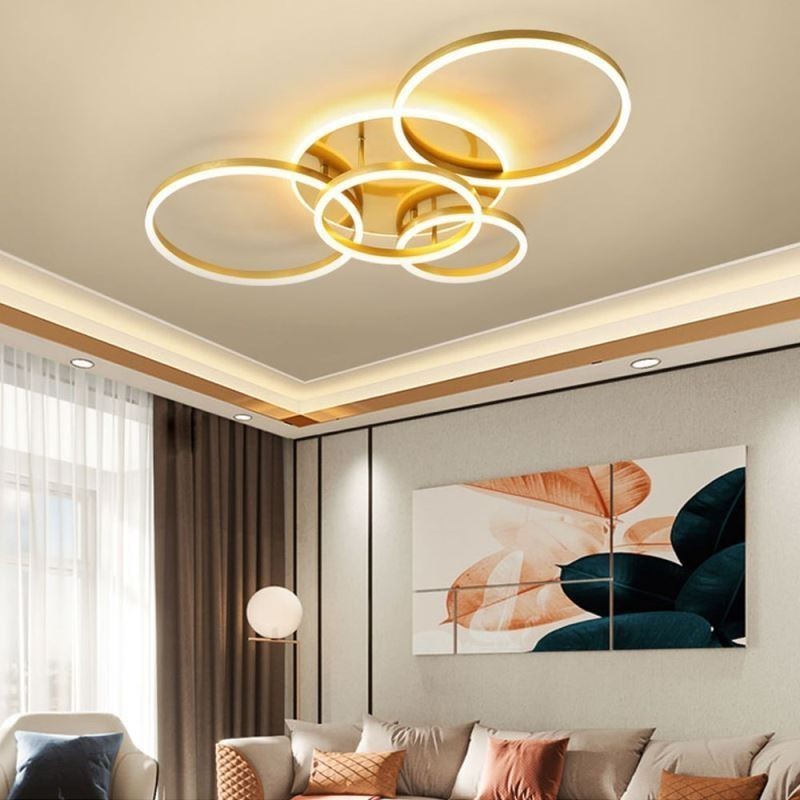 Plafoniera LED da soffitto Halo Ring in acrilico a montaggio a filo
