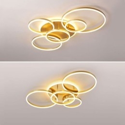 Plafoniera LED da soffitto Halo Ring in acrilico a montaggio a filo