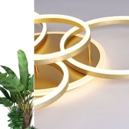 Plafoniera LED da soffitto Halo Ring in acrilico a montaggio a filo
