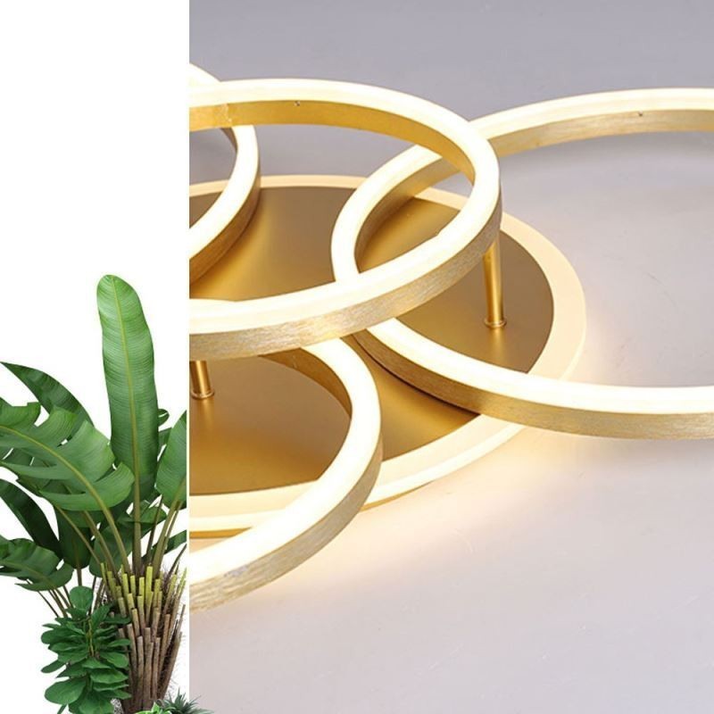 Plafoniera LED da soffitto Halo Ring in acrilico a montaggio a filo