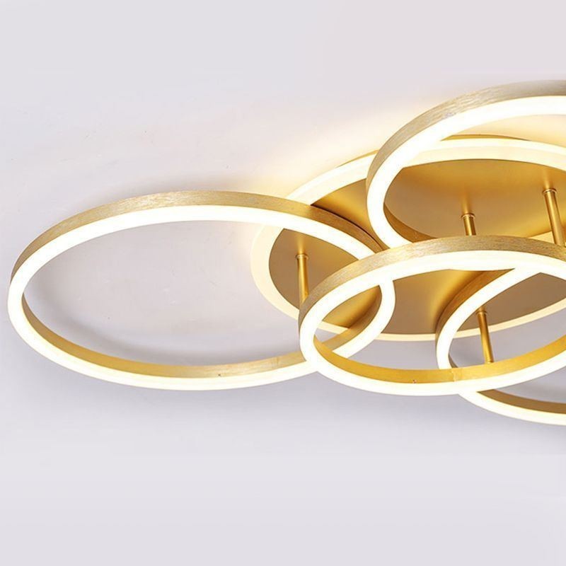 Plafoniera LED da soffitto Halo Ring in acrilico a montaggio a filo