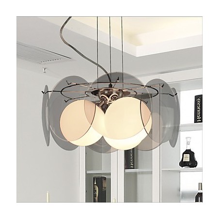 Lampadario mini moderno in vetro grigio fumo, 1 luce, E26/E27