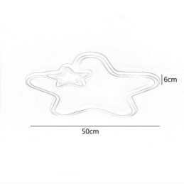 Plafoniera LED a stella dorata a filo Creative Star 50×6 cm