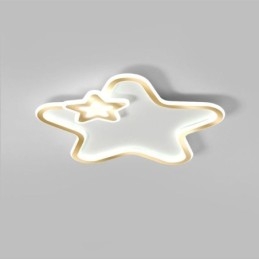 Plafoniera LED a stella dorata a filo Creative Star 50×6 cm
