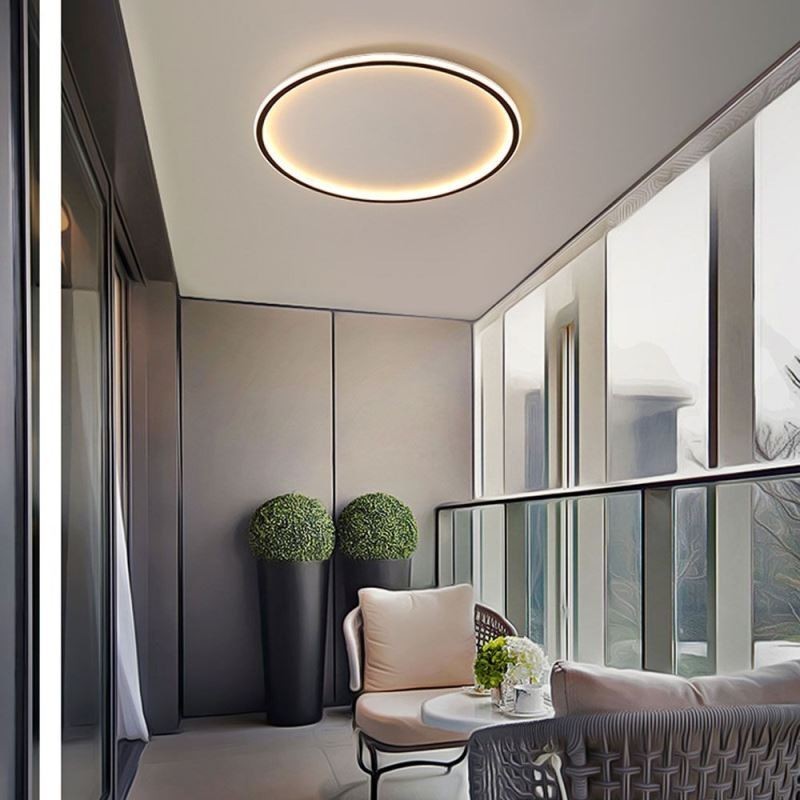 Plafoniera circolare LED minimalista a filo per soffitto