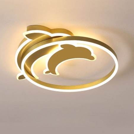 Plafoniera LED a filo moderna Gold Dolphin 36 W 50 x 6 cm