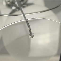 Lampadario mini moderno in vetro grigio fumo, 1 luce, E26/E27