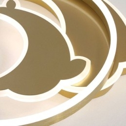 Plafoniera LED a filo moderna Gold Dolphin 36 W 50 x 6 cm