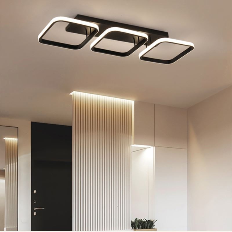 Plafoniera LED moderna minimalista a filo con cornice quadrata in acrilico