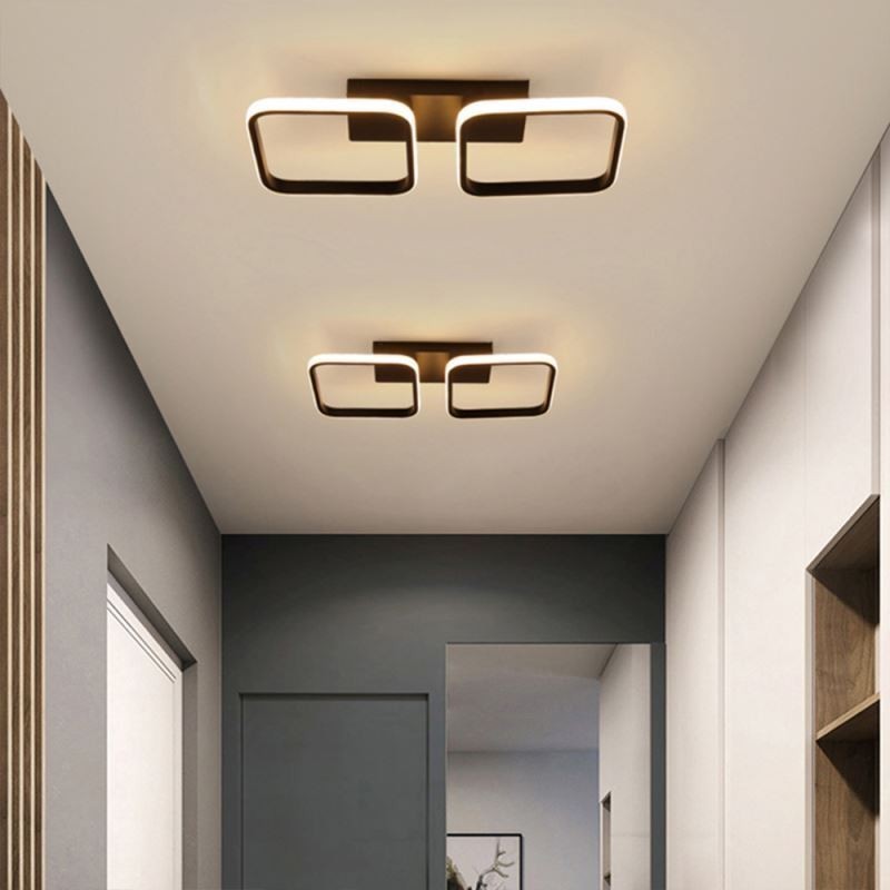Plafoniera LED moderna minimalista a filo con cornice quadrata in acrilico