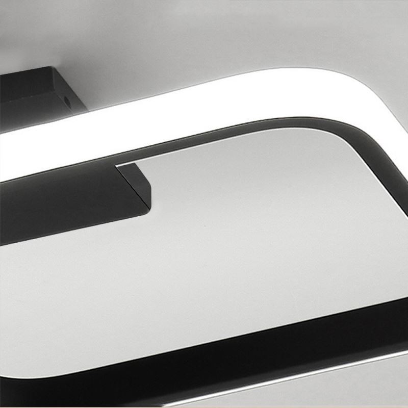 Plafoniera LED moderna minimalista a filo con cornice quadrata in acrilico