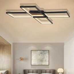 Plafoniera LED minimalista a X in acrilico da incasso