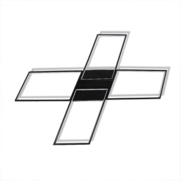 Plafoniera LED minimalista a X in acrilico da incasso