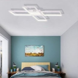 Plafoniera LED minimalista a X in acrilico da incasso