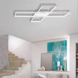 Plafoniera LED minimalista a X in acrilico da incasso
