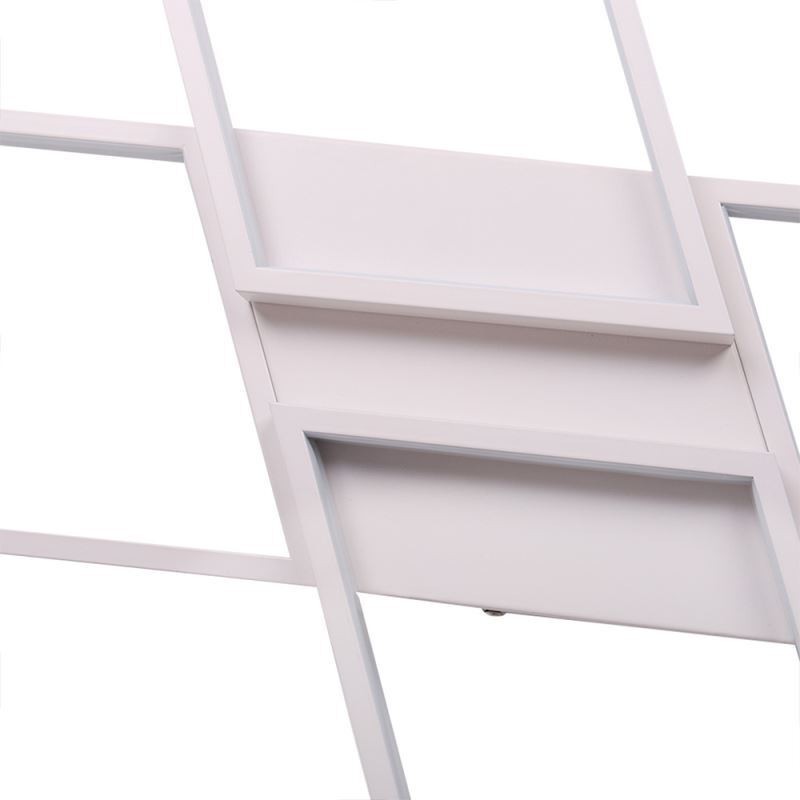 Plafoniera LED minimalista a X in acrilico da incasso