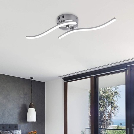 Plafoniera LED da soffitto a filo moderna semplice in acrilico a onda