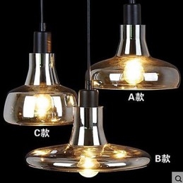 Lampada a sospensione europea a 3 luci in vetro