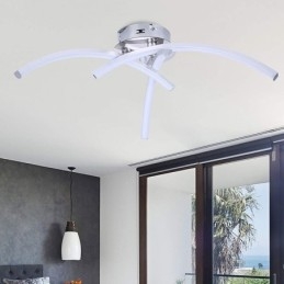 Plafoniera LED da montaggio a filo a croce in acrilico, 3 luci, 18 W, 40 x 16 cm