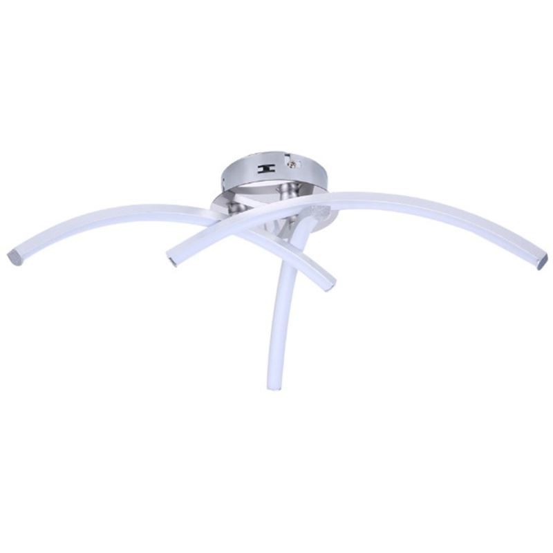Plafoniera LED da montaggio a filo a croce in acrilico, 3 luci, 18 W, 40 x 16 cm
