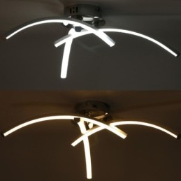 Plafoniera LED da montaggio a filo a croce in acrilico, 3 luci, 18 W, 40 x 16 cm