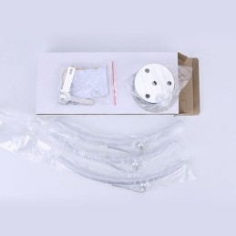 Plafoniera LED da montaggio a filo a croce in acrilico, 3 luci, 18 W, 40 x 16 cm