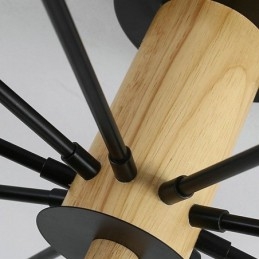 Lampadario moderno a montaggio a filo con rami in legno Magic Beans