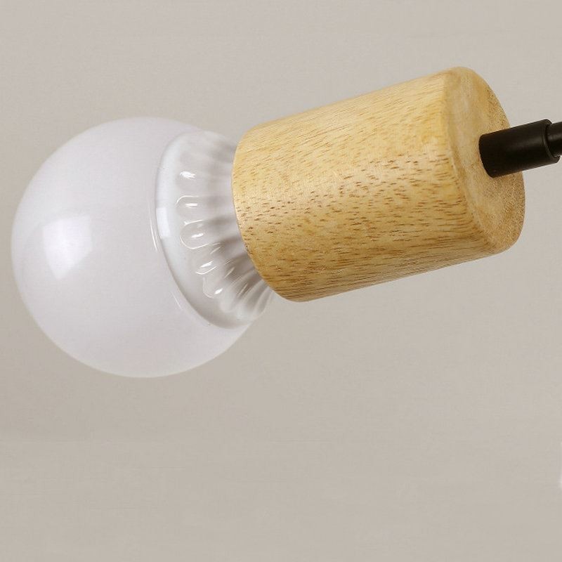 Lampadario moderno a montaggio a filo con rami in legno Magic Beans