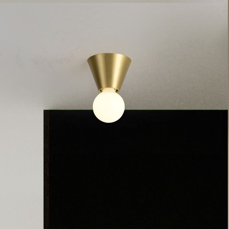 Mini plafoniera a filo in ottone stile nordico 11 x 8,5 cm