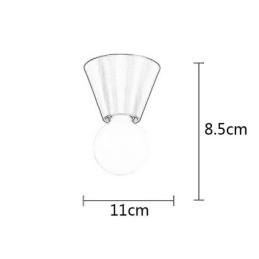 Mini plafoniera a filo in ottone stile nordico 11 x 8,5 cm