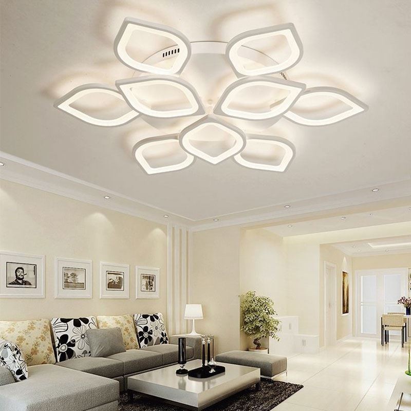 Plafoniera a petalo moderna in acrilico a montaggio a filo LED