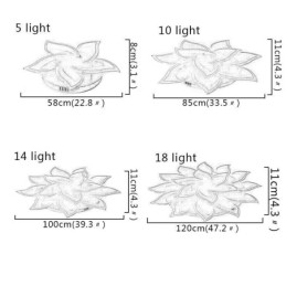 Plafoniera LED a filo a forma di girasole in acrilico