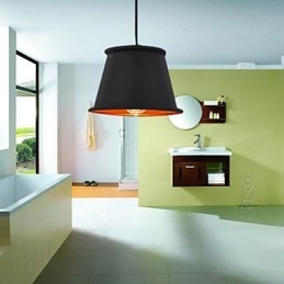 Lampadario a sospensione mini moderno contemporaneo in metallo nero