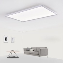 Pannello luminoso da soffitto nordico bianco super sottile a filo 80 x 40 x 5 cm 42 W