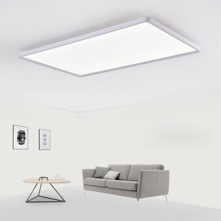 Pannello luminoso da soffitto nordico bianco super sottile a filo 80 x 40 x 5 cm 42 W