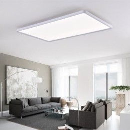 Pannello luminoso da soffitto nordico bianco super sottile a filo 80 x 40 x 5 cm 42 W