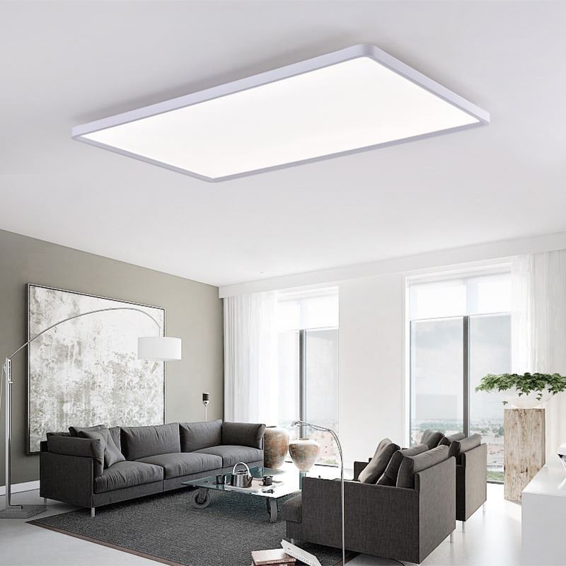 Pannello luminoso da soffitto nordico bianco super sottile a filo 80 x 40 x 5 cm 42 W