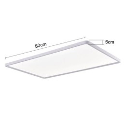 Pannello luminoso da soffitto nordico bianco super sottile a filo 80 x 40 x 5 cm 42 W