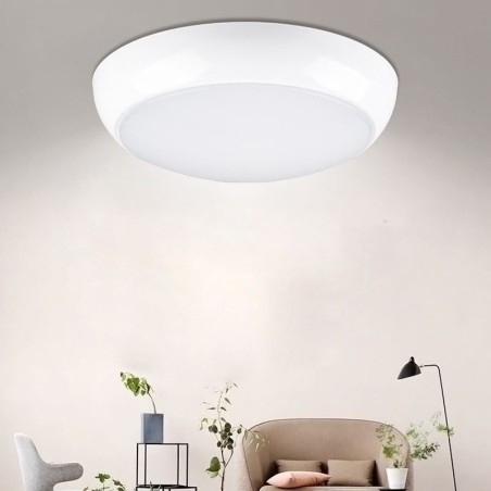 Plafoniera rotonda a filo moderna LED 18 W 1200 lm bianco freddo 33 x 33 x 11 cm
