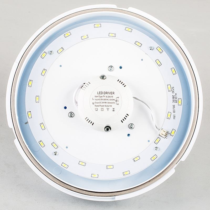 Plafoniera rotonda a filo moderna LED 18 W 1200 lm bianco freddo 33 x 33 x 11 cm