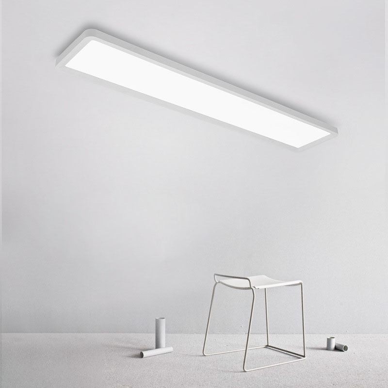 Plafoniera LED rettangolare a montaggio a filo stile nordico super sottile