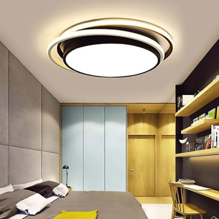 Plafoniera LED moderna a filo con cornice quadrata geometrica