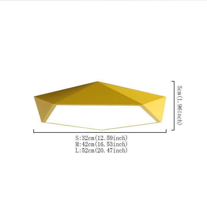 Plafoniera LED da soffitto a filo design diamante ultra sottile