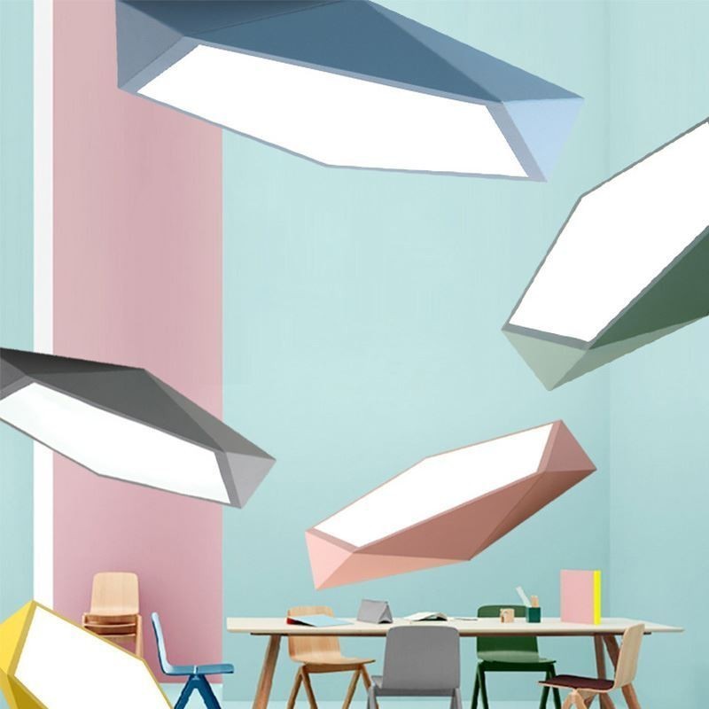 Plafoniera LED da soffitto a filo design diamante ultra sottile