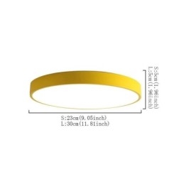 Plafoniera LED rotonda ultra sottile a filo, moderna, 23x5 cm / 30x5 cm
