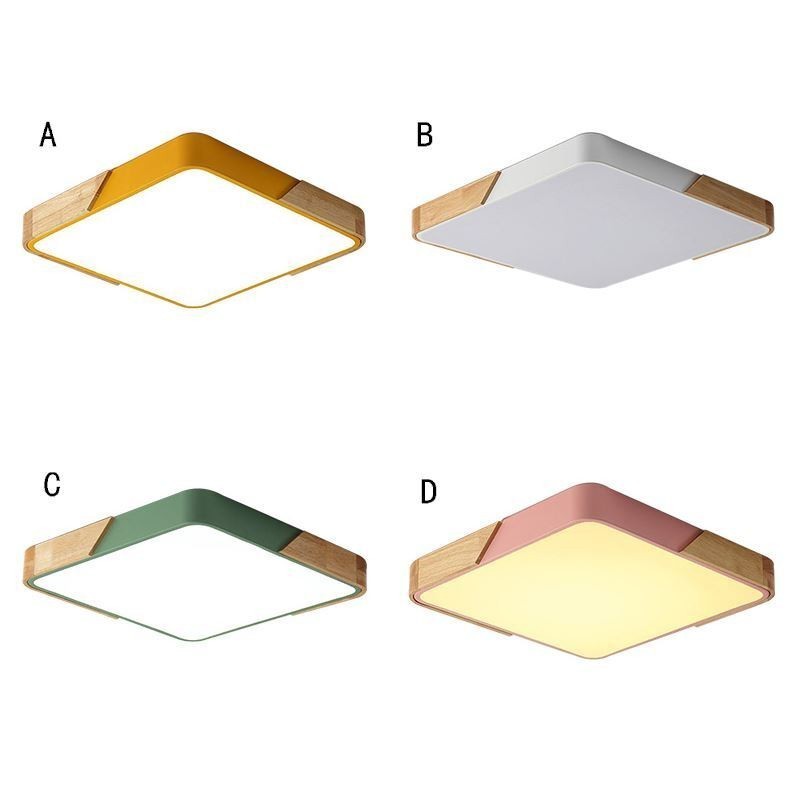 Plafoniera LED a filo in legno, design super sottile